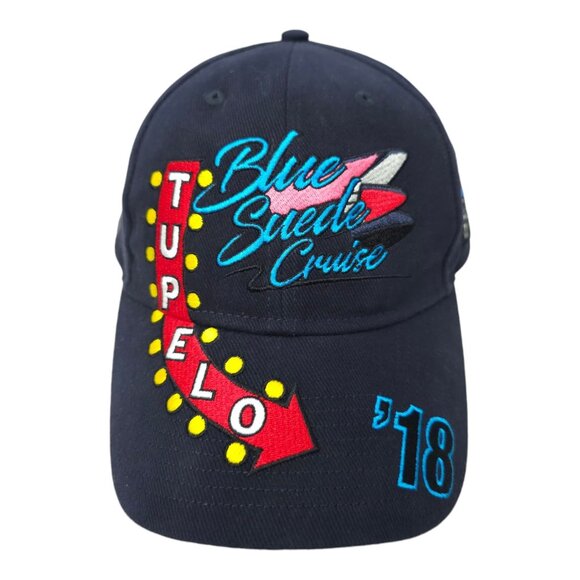 Tupelo MS Blue Suede Cruise 2018 Elvis Classic Cars Strapback Cap Trucker Hat - Picture 1 of 14
